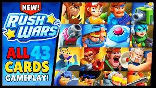 Rush Wars GAMEPLAY! ALL 43 CARDS | New Supercell Game for Android & iOS