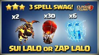 Th13 Sui Lalo Attack Strategy | Sui Hero | Th13 Zap LavaLoon Attack | Best Th13 Strategy In Coc