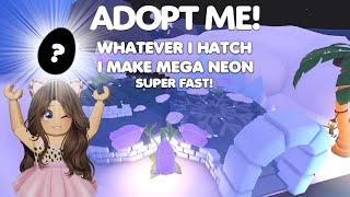 Whatever I HATCH I make MEGA NEON SUPER FAST! in Adopt me #roblox #meganeon #adoptme