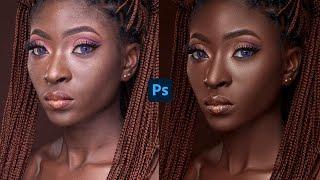High-End Skin Retouching Beginner Photoshop Tutorial 10 Minutes | Frequency Separation Step by Step