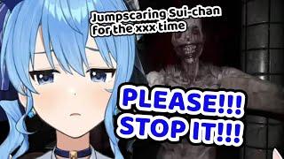 Suisei Kept Being Chased By The Monster All The Time【Hololive | Roboco x Suisei x Pekora x Botan】