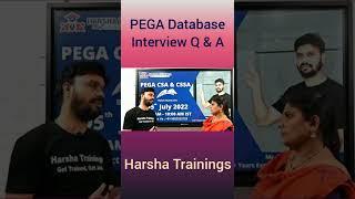 PEGA Database Interview Question & Answer | Harsha Trainings