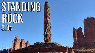 Climbing Standing Rock 5.11c in the Canyonlands