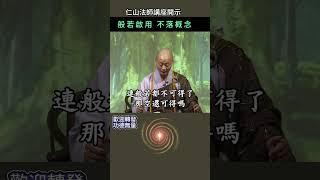 般若啟用 不落概念 ~ 仁山法師講座開示 #佛法  #修行 #般若波羅蜜多心經