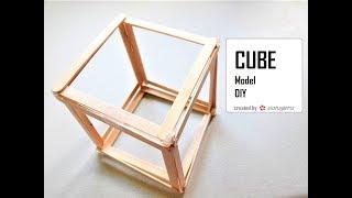 Platonic Solid: Cube Popsicle Sticks