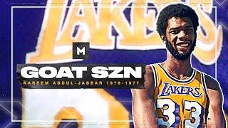 Behold The GREATNESS Of Kareem Abdul-Jabbar!  1976-77 Highlights | GOAT SZN