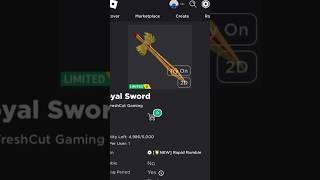 ( Limited UGC Item ) How To Get Royal Sword ROBLOX ( 2024 ) DeanOfficial YT