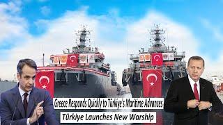 Turkey Finally Launches New Warship, Greece Responds quickly to Turkey's Maritime Progress