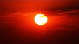 Red Sky Rising Sun Time Lapse - Royalty Free Nature HD Stock Video Footage.