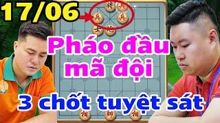 Chess player Lai Ly Huynh with the cannon at the head of the horse team attacks Manh Than