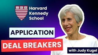 Harvard Kennedy School Application Deal Breakers