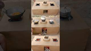 How to Build a Primitive Tech Multiple Wood Stove Using Clay and Bricks | Eco-Friendly Design 