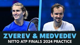 Alexander Zverev & Daniil Medvedev Full Practice Set | Nitto ATP Finals 2024