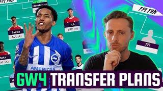 FPL GW4 TRANSFER PLANS (UPDATED) I FIRST -4 OF THE SEASON?!  I Fantasy Premier League 24/25