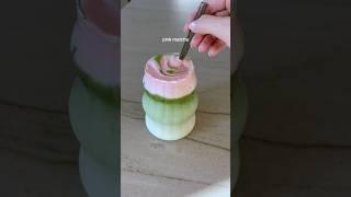 Matcha with pink foam in the morning #cleangirl #aesthetic #coquette #pinterest #matcha