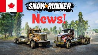 MORE SnowRunner News! Kenworth Trucks In A Few Days! Season 15 Is In Quebec And New MOL TB800 Truck!