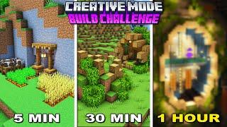 5-Minute Vs. 30-Minute Vs. 1-Hour Minecraft HOUSE Build Challenge