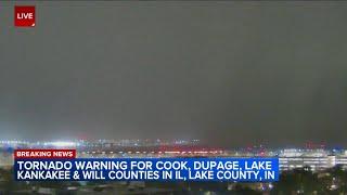 Possible tornado caught on camera near O'Hare Airport