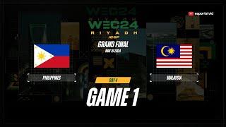 Philippines vs Malaysia GAME 1 IESF World Esports Championship 2024 | MAS VS PHI ESPORTSTV