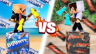  ВКУСНЫЕ БИТВЫ на Одном Блоке: НУБ VS ПРО ЛакиБлок в Майнкрафт!