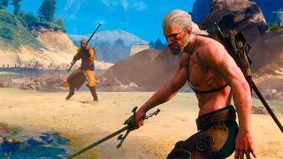 The Witcher 3 Next-Gen Update - Geralt vs Ofieri Mage on the Ultimate Difficulty with Cutscenes