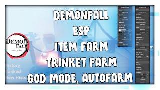 DemonFall Script 2023 Hack GUI | Trinket Farm | Godmode + AutoFarm