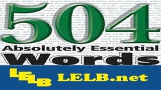 504 Absolutely Essential Words, Lesson 10   LELB Society