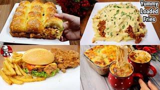 4 Mouth Watering Recipes By Tasty Food With Maria | Beef Slider | Loaded Fries |Zinger |Baked Pasta