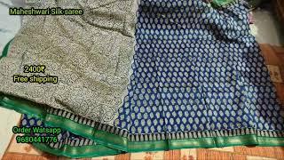 Maheshwari Silk sarees new collection ।। Free shipping ।। Silk Sarees Collectionpart 103