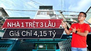 Bán Nhà Ngộp Ngân Hàng | Nhà 1 Trệt 3 Lầu Ngay Siêu Thị Metro Quận 12 Mà Giá Chỉ 4,15 Tỷ