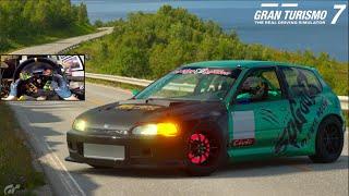 GUTTED 1992 Honda Civic EG K24A vs NEW Highway - Gran Turismo 7 PS5