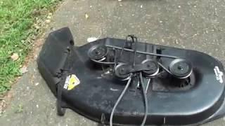 Installing 38" deck and belt Craftsman, Removal iN reverse.