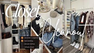 FALL CLOSET CLEAN OUT 2024 *pinterest* inspired autumn refresh, storage tips, declutter + organize