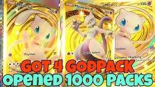 Opened 1000 Packs GOT 4 GODPACK POKEMON TCG POCKET