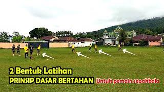 Latihan bertahan untuk pemain sepakbola. Prinsip dasar bertahan (compactness, press, cover, balance)