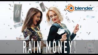 Rain Money in Blender 3d: Full Tutorial: Cloth Sim + Particle Systems