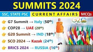 Summits 2024 Current Affairs | Important Summits Current Affairs 2024 | Current Affairs 2024 | #SSC