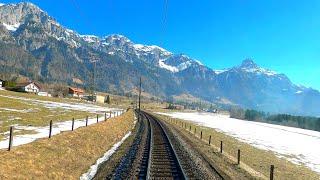  4K   Bludenz - Arlberg - Giselabahn - St. Pölten - Tulln, cab ride across Austria [02.2021]