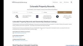 Colorado Property Records (Search Online By Name or Address)