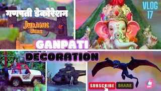 Ganpati Decoration || Decoration for Home Ganpati || Jurassic Park Theme || At-Pezari, Alibag