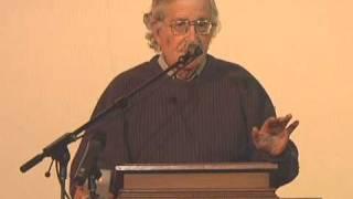 Noam Chomsky talks about the distinction between proposing and advocating