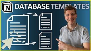 HOW TO Create NOTION Database Templates | Simple TUTORIAL