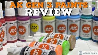 AK Interactive Gen 3 paints: Testing and review using hand brush and airbrush