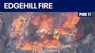 California wildfire burning down homes in San Bernardino County