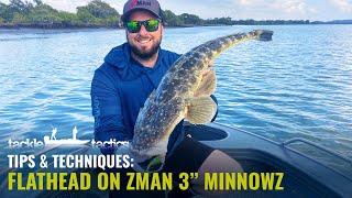 How to Catch Flathead on Soft Plastics - Fishing the ZMan 3" MinnowZ for Big Flathead