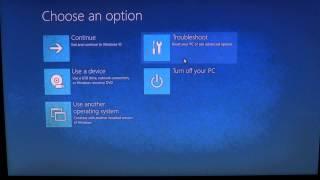 Windows 10 How to get the advanced startup menu options