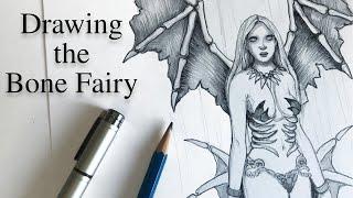 The Bone Fairy Drawing - Pencil & Pen