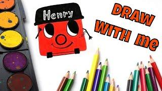  How to Draw a VACUUM CLEANER + Drawing COMES TO LIFE ~ Fun Henry the Hoover Art Tutorial for Kids