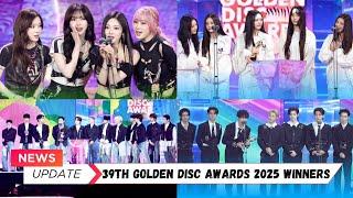 39th Golden Disc Awards 2025 Winners List | GDA Day 1 & Day 2