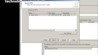 Windows Server 2008: backup and restore a group policy object